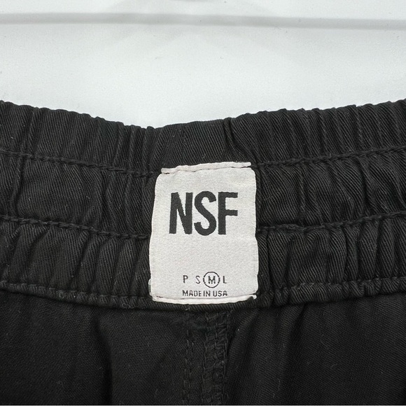 NSF Pull On Drawsting Waist Pant in Black Tencel Rayon Size M - Picture 3 of 10